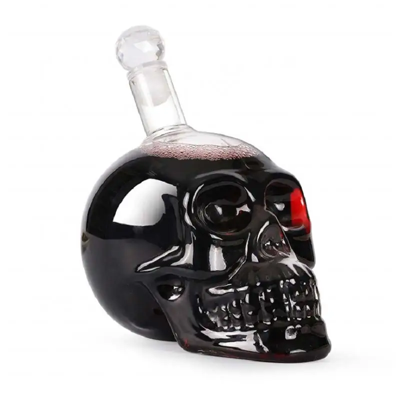 1000ML Skull Glass Whisky Vodka Wine Crystal Bottle Spirits Cups Drinking Cups crystal glass cup drinking glasses set