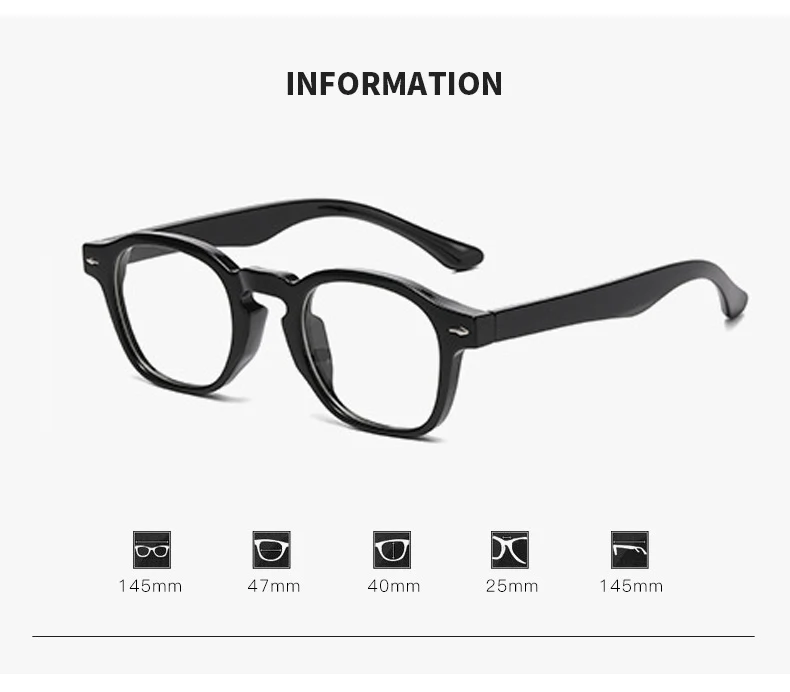 Lichtempfindliche, farbwechselnde Retro-Reisnagel-Rundrahmen, Anti-Blaulicht-Mode, vielseitige literarische Myopie-Brille 6133 – Detail 5