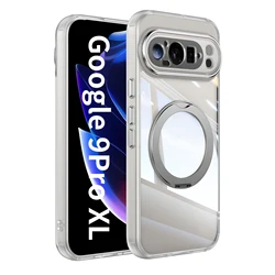 Trendy 360° Magnetic Rotating Bracket Phone Case - Drop Proof Protective Mobile Cover - Google Pixel 10a (White)