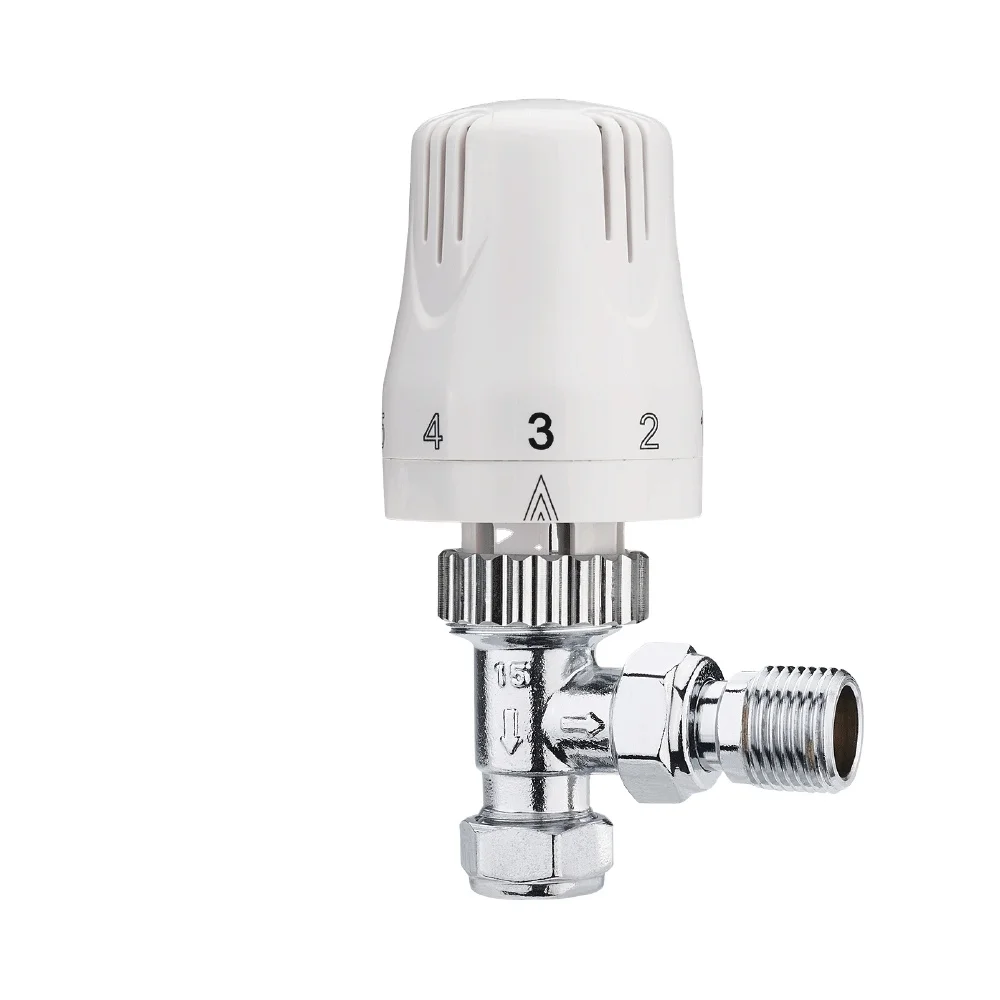 

M30*1.5 Angle Chrome Chrome Thermostatic Radiator Valve Towel Radiator Valve for General House Warm Heating