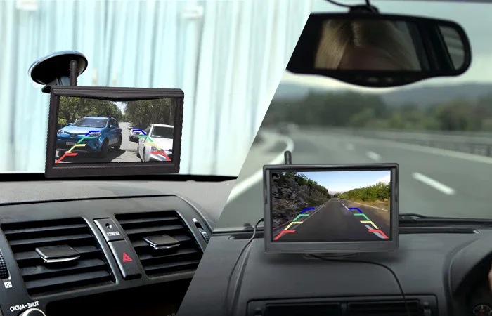 Clip on 7 inch Rearview mirror monitor