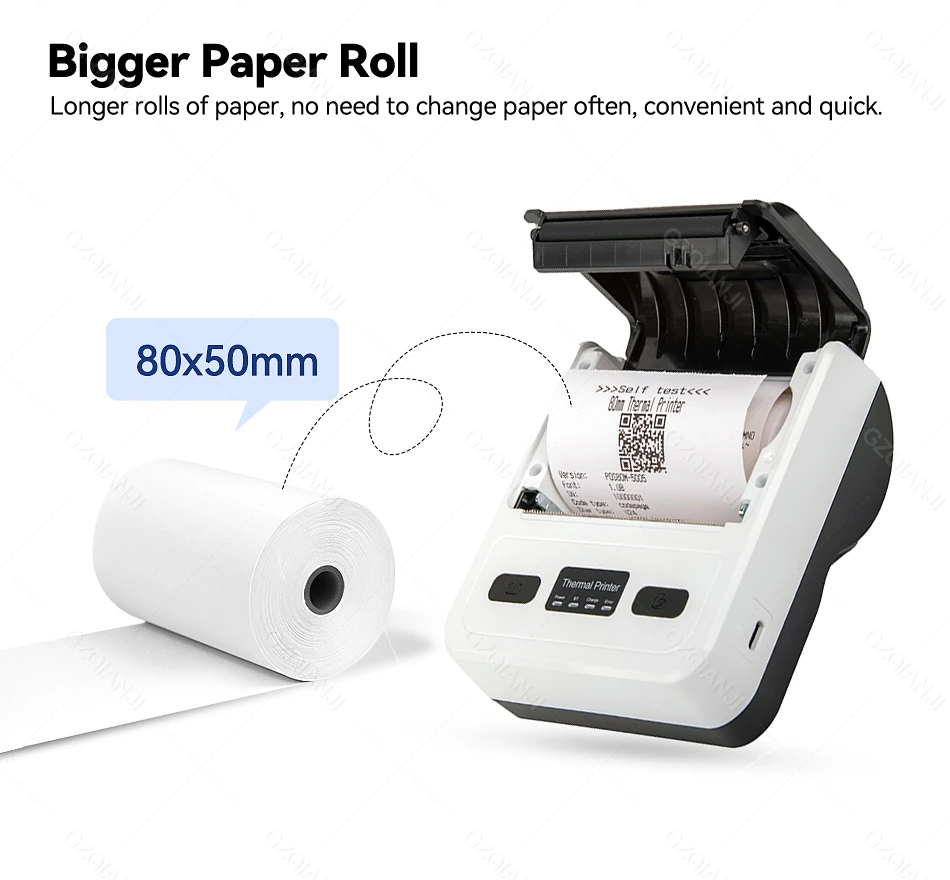 mini phone printer GOOJPRT 3 Inch Portable Thermal POS Printer Machine 80mm Receipt Bill Printers Maker Bluetooth Printer Mini Maker For Loyverse mini color printer