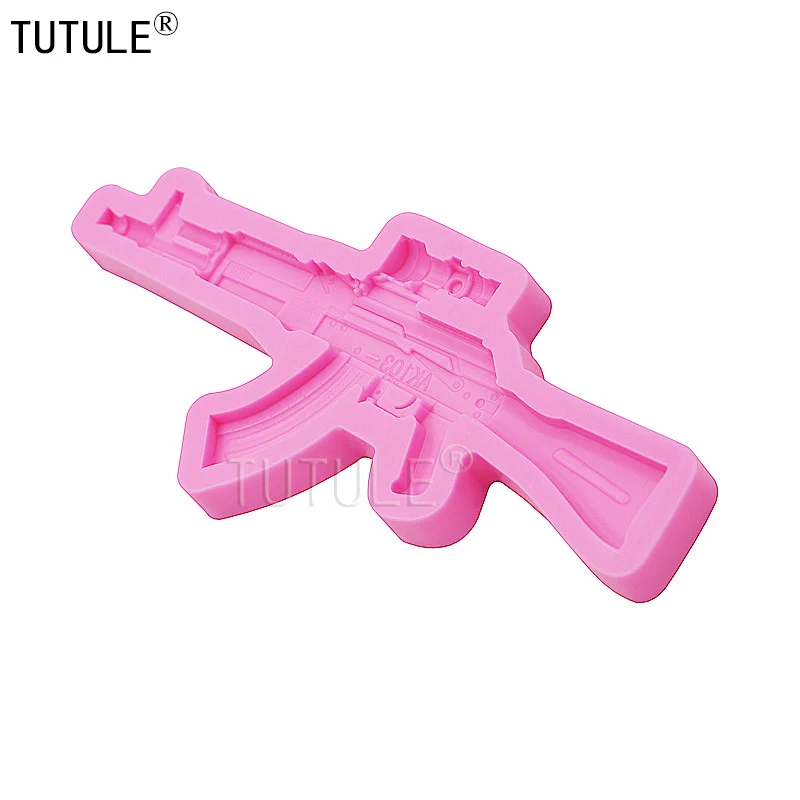 Pistole Silikonform Für Fondant - Kuchendekoration Backzubehör 8,6x8,6cm