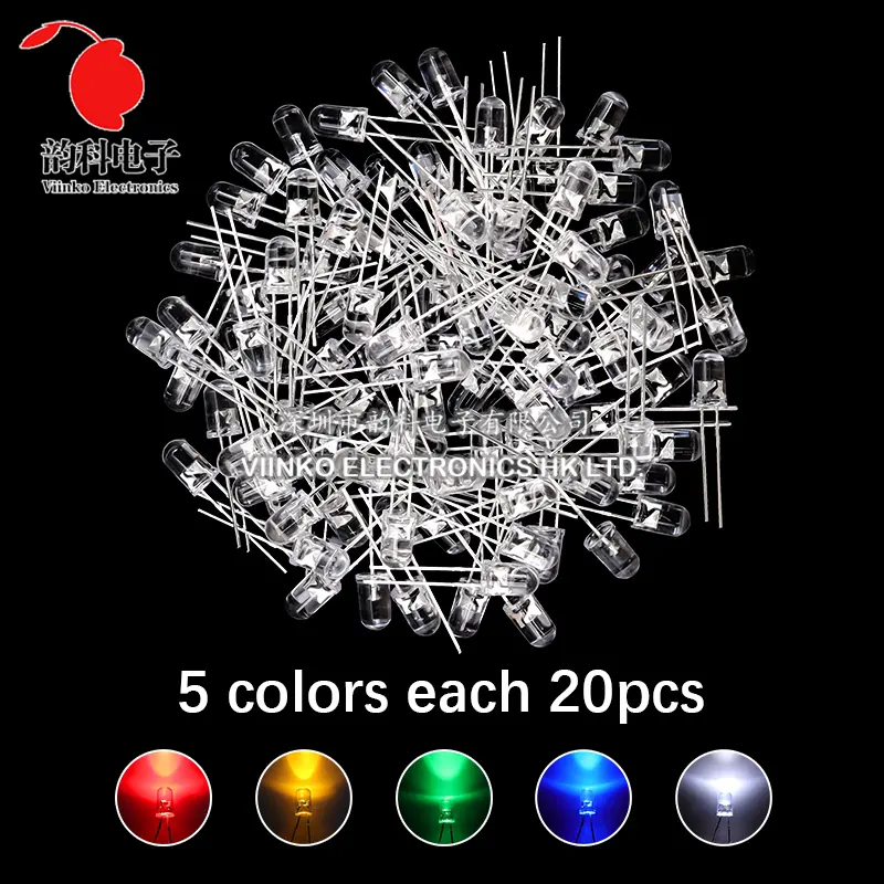 3MM 5MM Light Emitting Diodes Electronics Kit Box F3 F5 LED Diode Assorted Kit White Green Red Blue Yellow Orange - Image 18