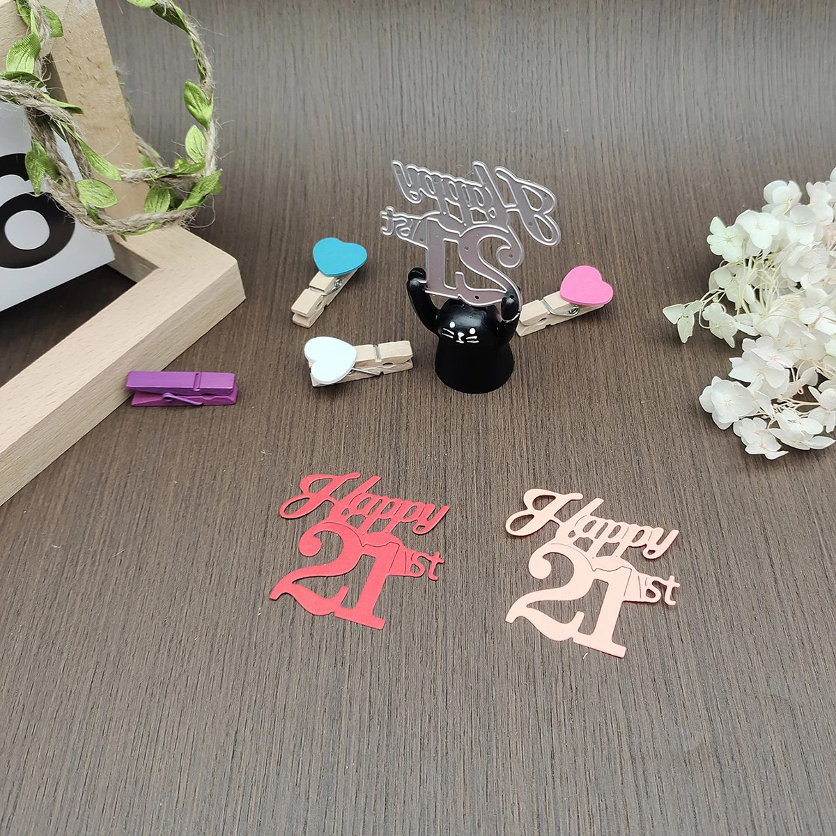Description Picture 6 of item2022 New Happy 30th 40th 50th 60th 70th 80th Birthday Word Metal Cutting Dies for Scrapbooking Letter Phrase Stencil Card Making