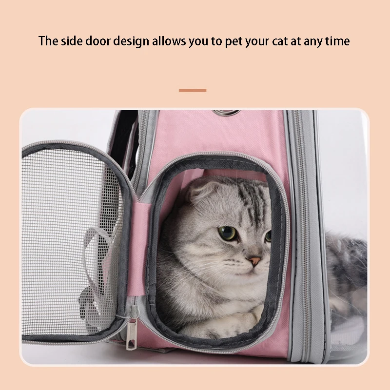 Expandable Cat Carrier Travel Backpack Breathable Space Capsule Pet Backpack Puppy Portable Transparent