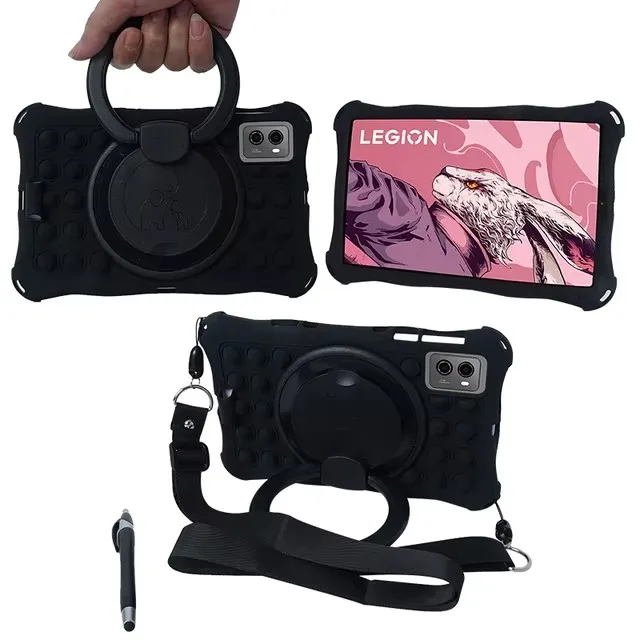 360 Rotating Stand Soft Silicone Kids Tablet Case