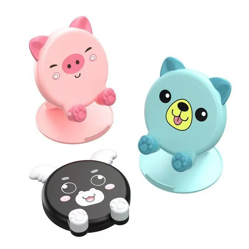 Cute Cartoon Phone Tablet Holder Portable Foldable & Adjustable Desktop Stand Universal Bracket For iPhone Samsung iPad Xiaomi