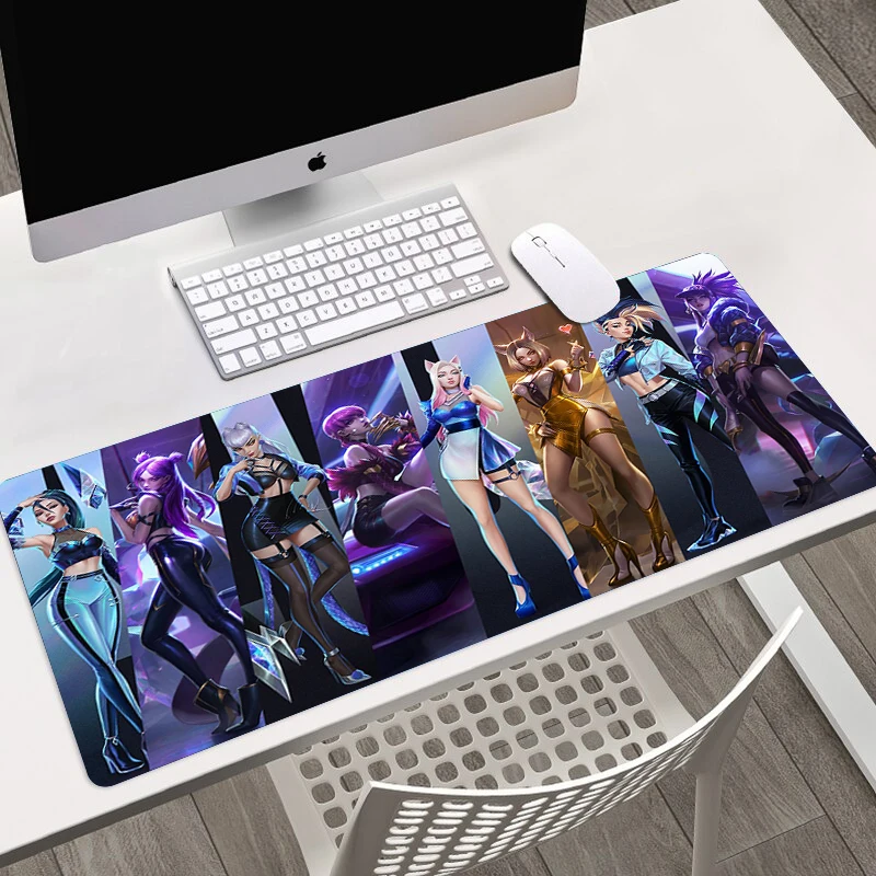 LOL KDA HD Printing Mouse Pad Large Desk Pads Computer Lock Edge
