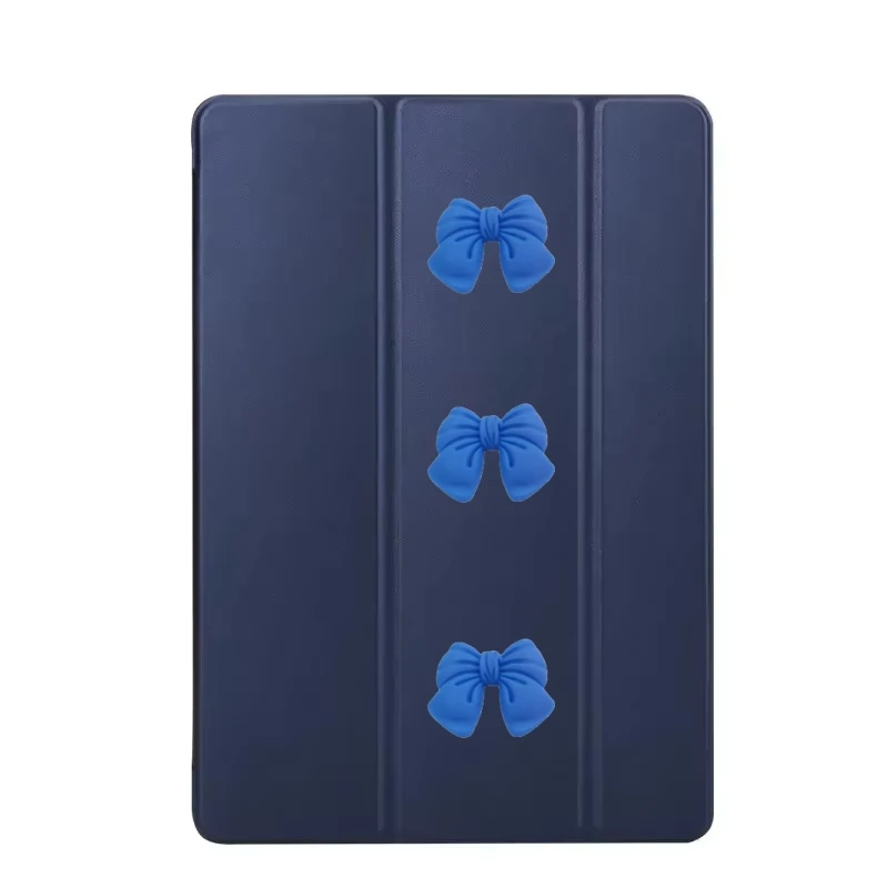 DIY Bow Trifold Stand TPU Soft Back Tablet Case - 8.3 Inch, 2024 Edition