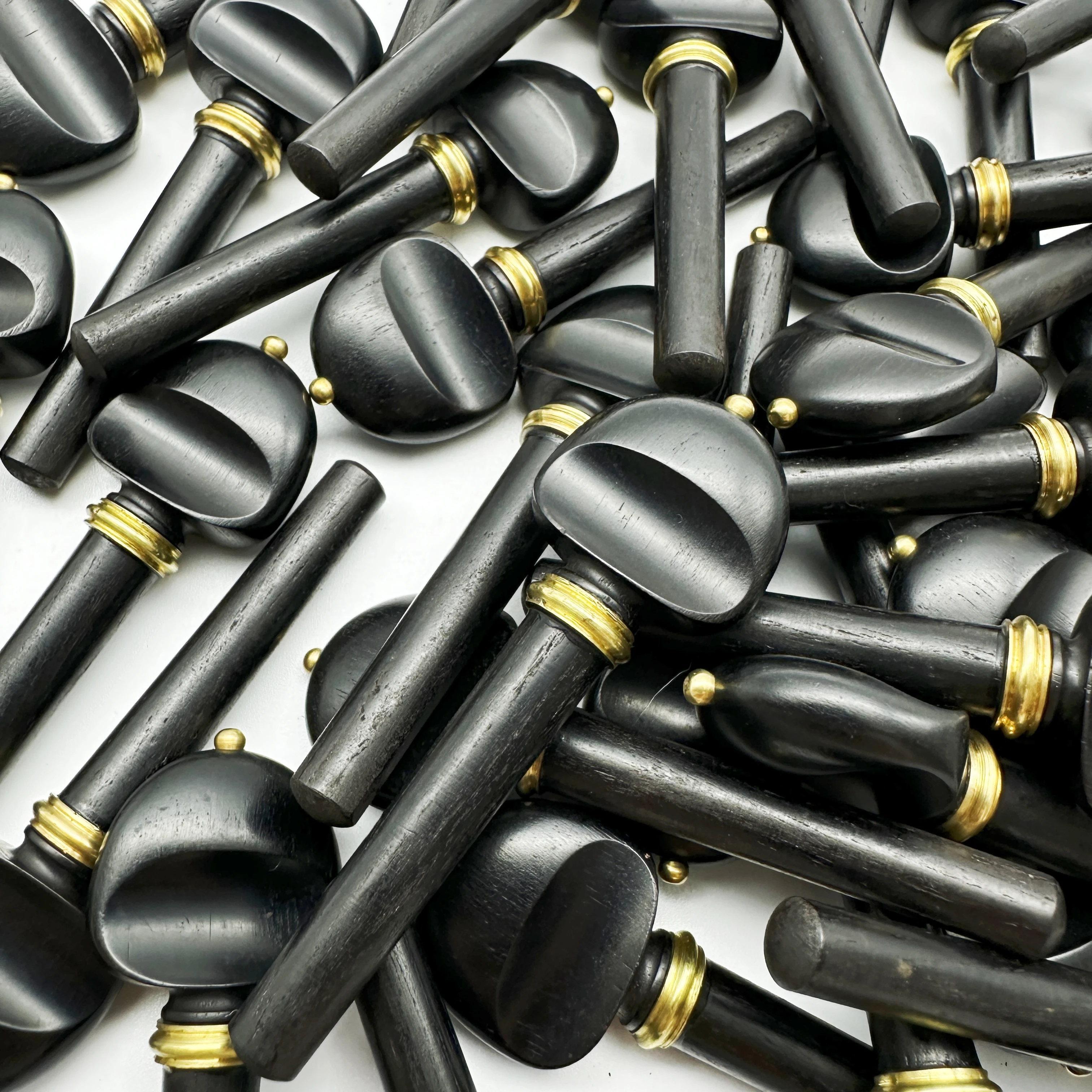 에보니 바이올린 튜닝 페그 4/4, 상감 구리 링, 4/4 바이올린 튜너, 풀 사이즈 바이올린 부품, 20 개 