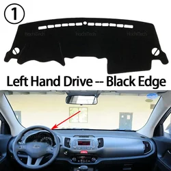 Anti - Slip Dashboard Cover and Sunshade Mat (Left Hand Black)
