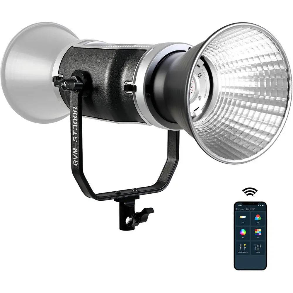 GVM LED COB 영상 조명 더블 헤드 300W RGB & 바이 컬러 사진 조명, Bowens 마운트 스튜디오 조명 연속 필름 라이트