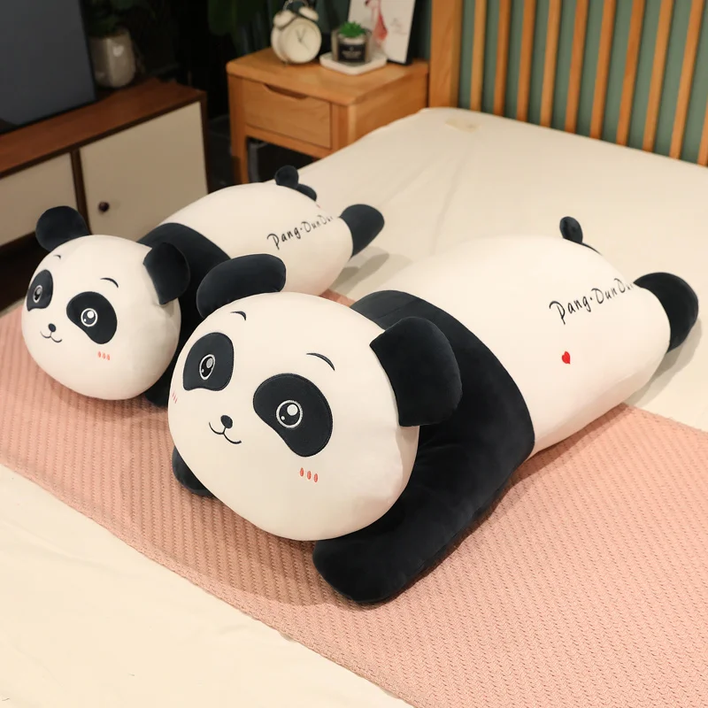 

60/100 см гигантская мультяшная Лежащая кавайная панда, плюшевые игрушки, мягкая подушка для сна, Офисная подушка, декоративная кукла, подарки
