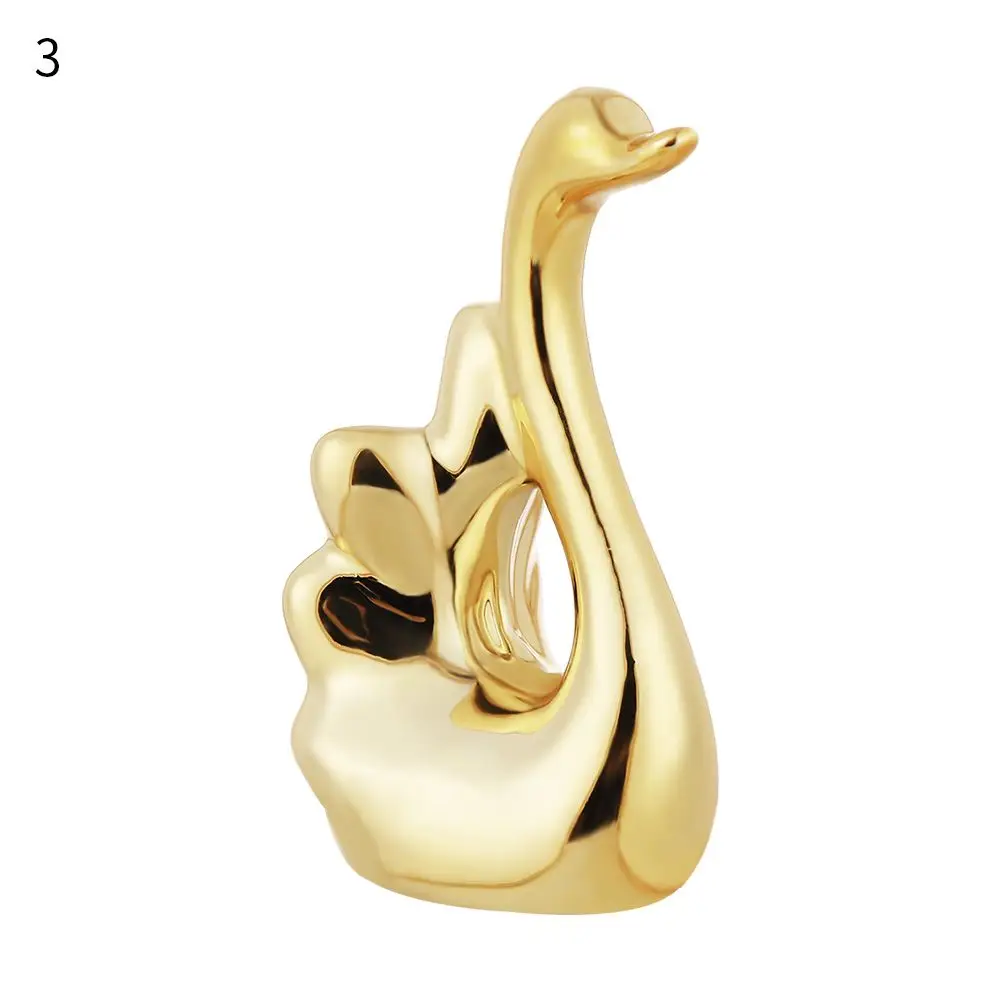 Statue Lapin En Céramique Dorée Assis - Décoration Miniature Pour étagère, Bureau, Salon - Cadeau Créatif Et élégant