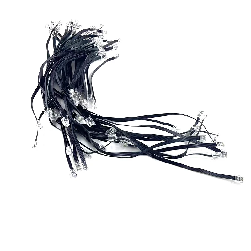 10개 15cm 25cm 35cm 50cm EV3 데이터 라인 크리스탈 커넥터 소프트 블랙 케이블 빌딩 블록 호환 레고드 마인드스톰스 NXT 45544