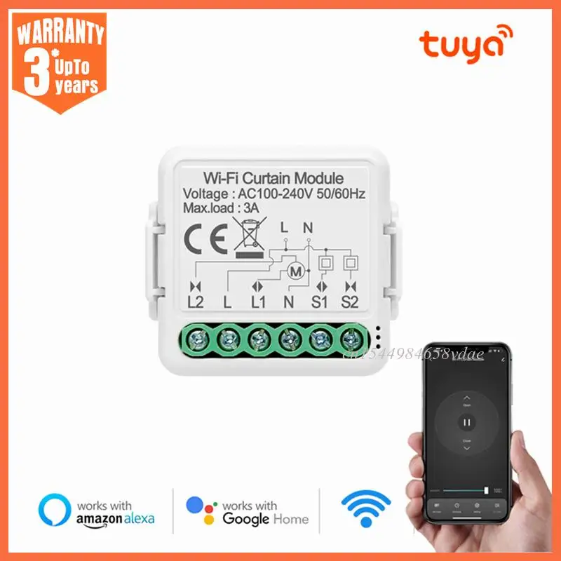 

APP Remote Control DIY Curtain SwitchTuya Smart WiFi Curtain Switch Module for Blinds Roller Shutter Work for Google Home Alexa