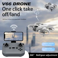 V66 Mini Drone 4K Profesional Dual Camera Headless Mode Obstacle Avoidance WiFi FPV Dron 360° Flip RC Quadcopter Toys for Kids 4