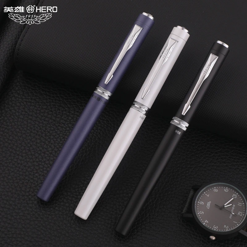 

Hero 958 Practical Metal Fine Nib 0.5mm Fountain Pen Multicolor For Choose Supplies HF234