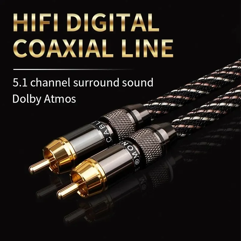Deluxe HiFi RCA Coaxial Audio Cable - High Purity OFC for Superior Sound Quality