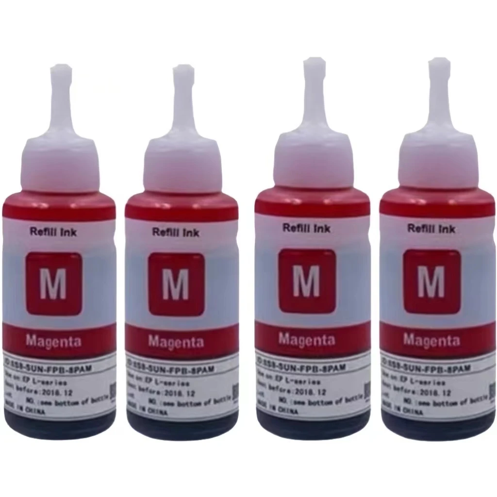 Refill ink 4PCS 70ML for Epson L100 L200 L211 L301 L303 L351 L358 L551 L558 L355 L80 Artisan 50 R380/R260/R280/R265/R360 Printer