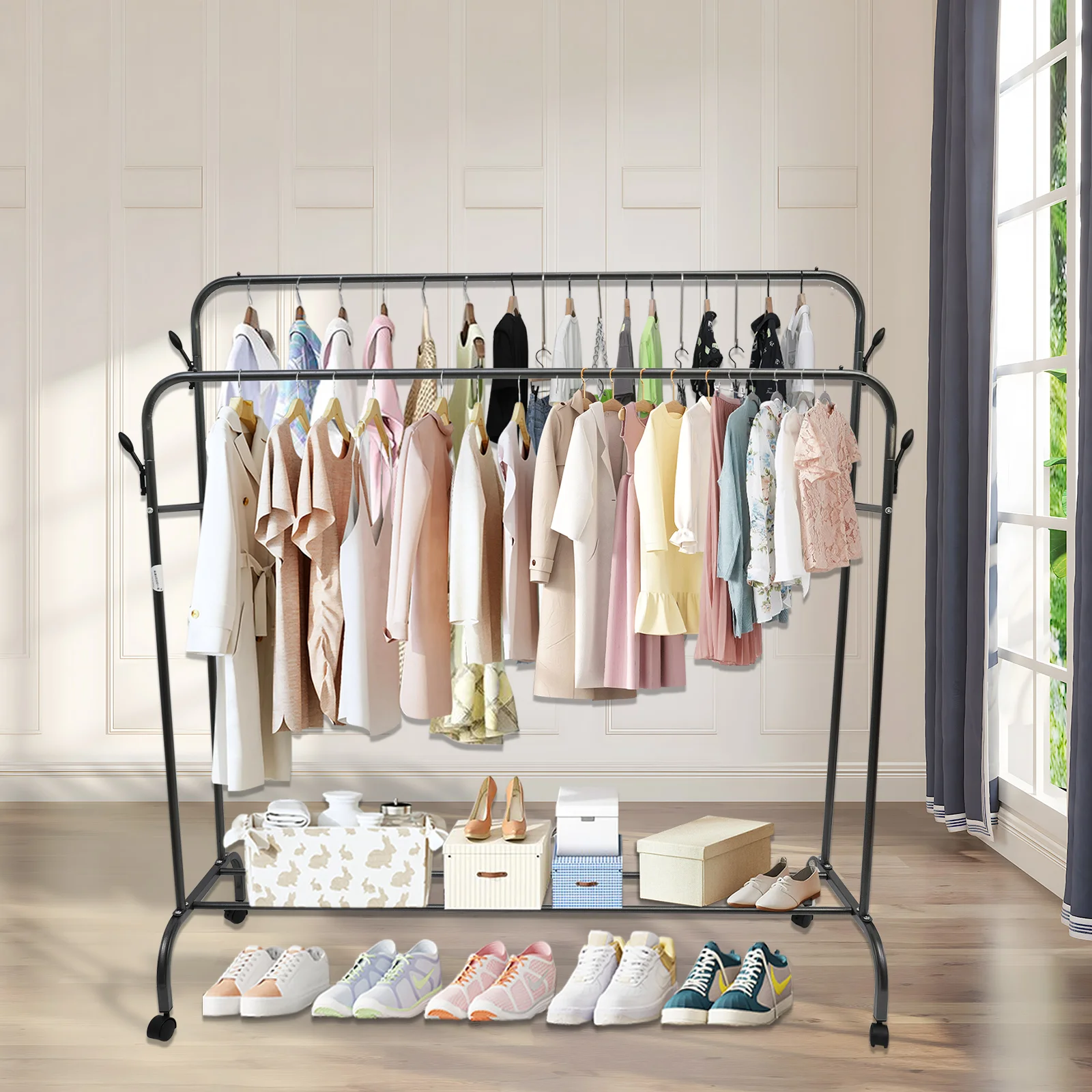 Double-Bar Clothes Rack 4