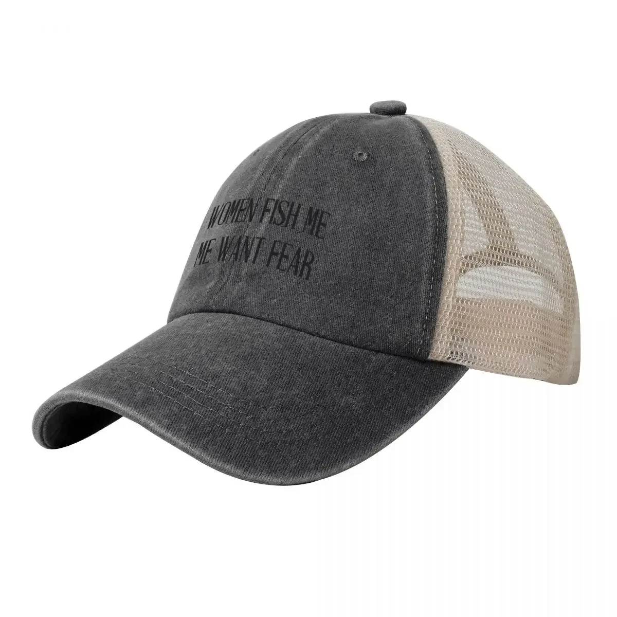 WOMEN FISH ME. ME WANT FEAR Cowboy Mesh Baseball Cap Rugby party Hat Hat Luxury Brand Mens Women's