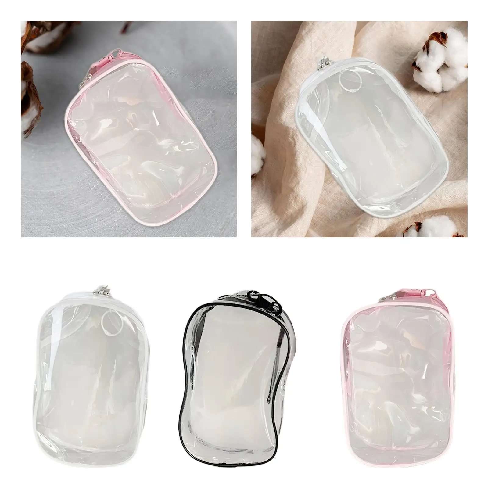 Clear Figure Display Bag Portable Tiny Doll Pouch for 15cm Figure Doll