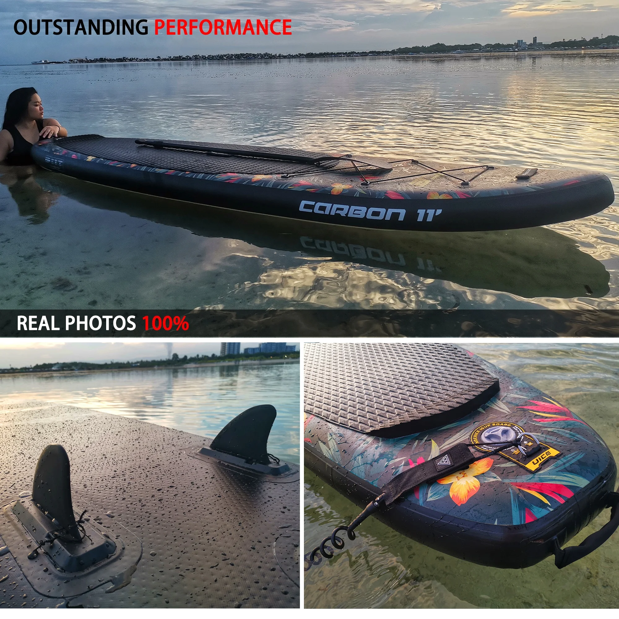 

Waterproof Surfing Vertical Support Board Water Sports Inflatable Paddle