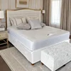 Wrap Valance Frame Cover With Around Elactic Belts and Three Sides Fabric (No Platform) Bed Skirt Crushed Velvet Divan Bed Base 6