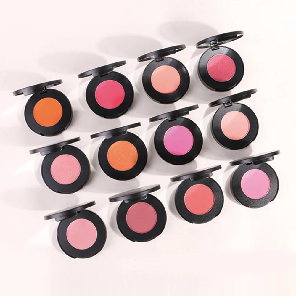 

Private Label 12-color Blush Powder Custom Bulk Natural Finishing Powdering Long Lasting Pigment Blusher Rouge Makeup Black Box