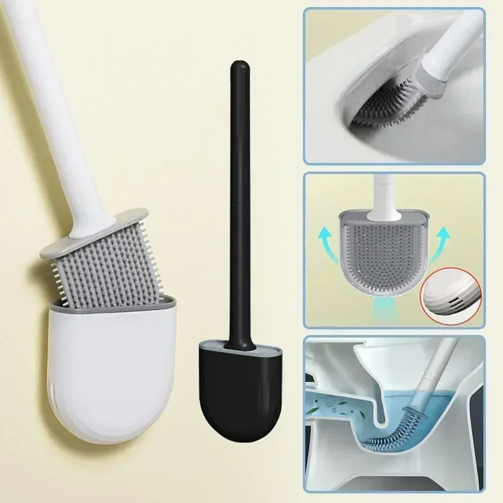 Toilet Brush Holder Leakproof Soft Bathroom Wall Mounted bathroom accessories toilet brush set toilet brush holder