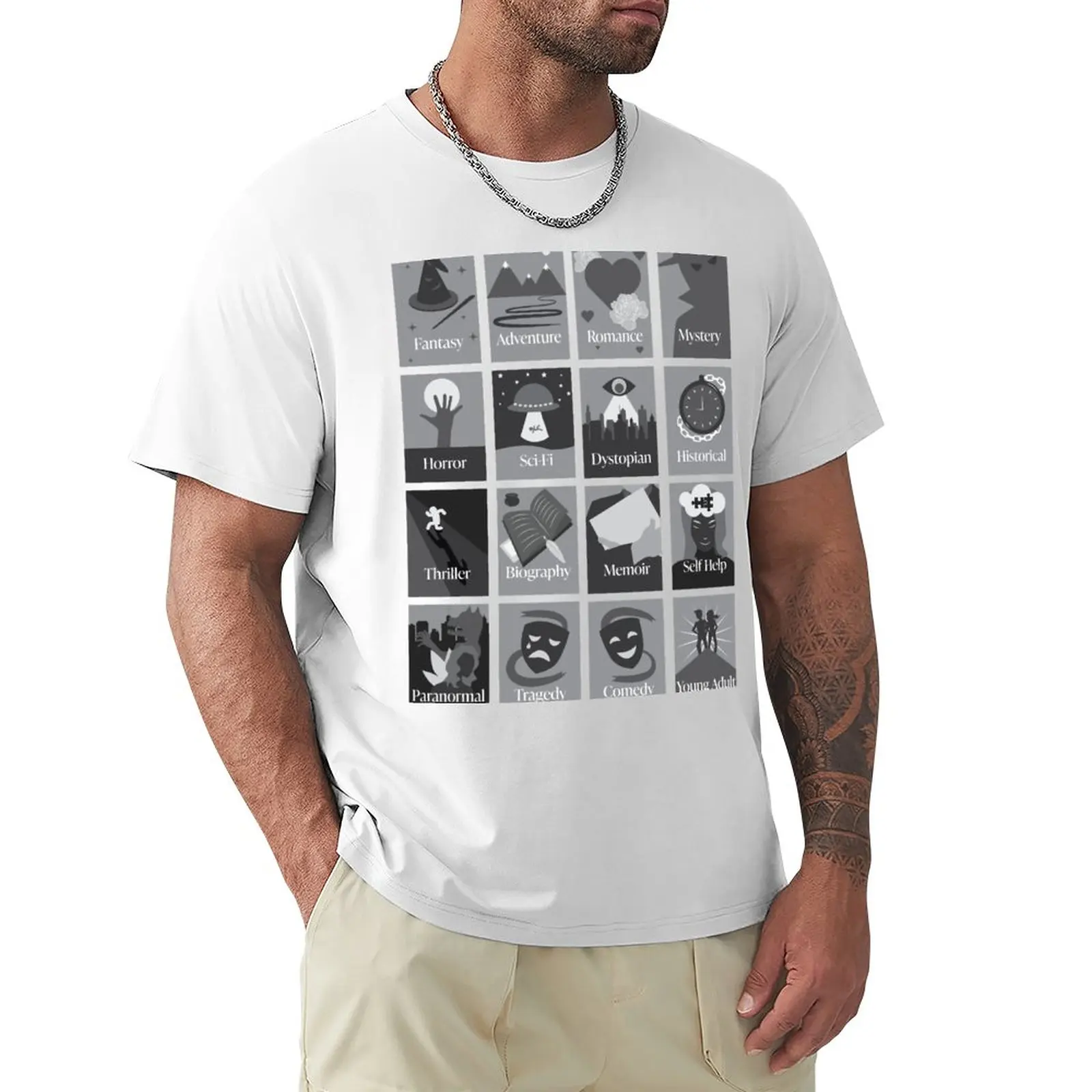 

Book Genres T-Shirt anime animal prinfor boys Short sleeve tee slim fit t shirts for men