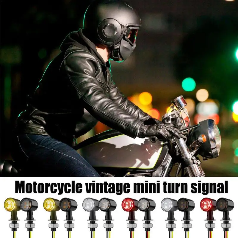 

2pcs Mini Motorcycle Turn Signals Universal Motorcycle Turn Signal Light Led Motor Flowing Water Blinker Motorcycle Accessories