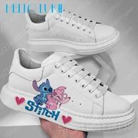 Lilo Stitch Couple Fashion Men Women casual Shoes Male Platform Sneakers Girls Casual kateboarding Shoes flats 3D graffiti 4