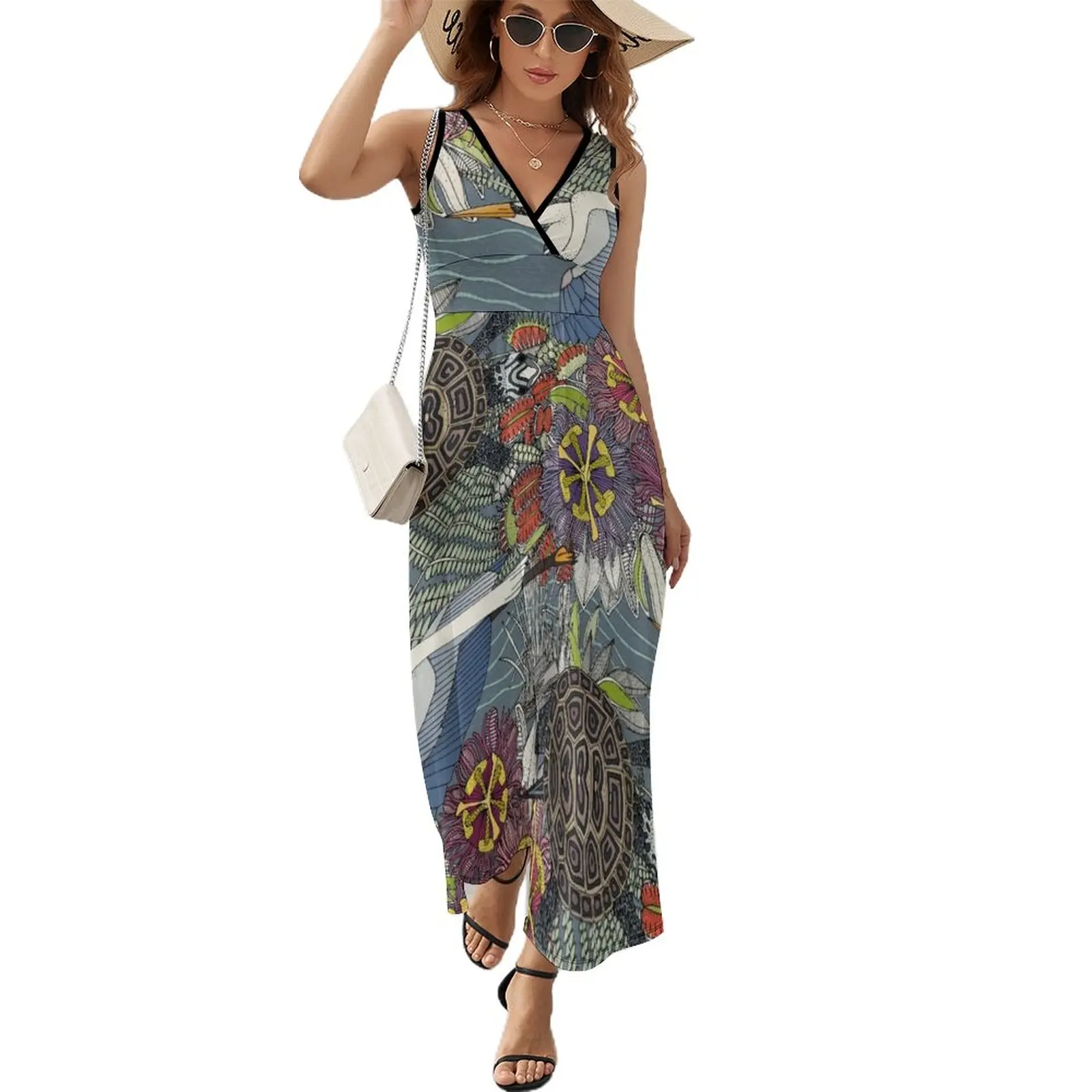 

marsh NC blue slate Sleeveless Dress Dress for pregnant women womens clothing