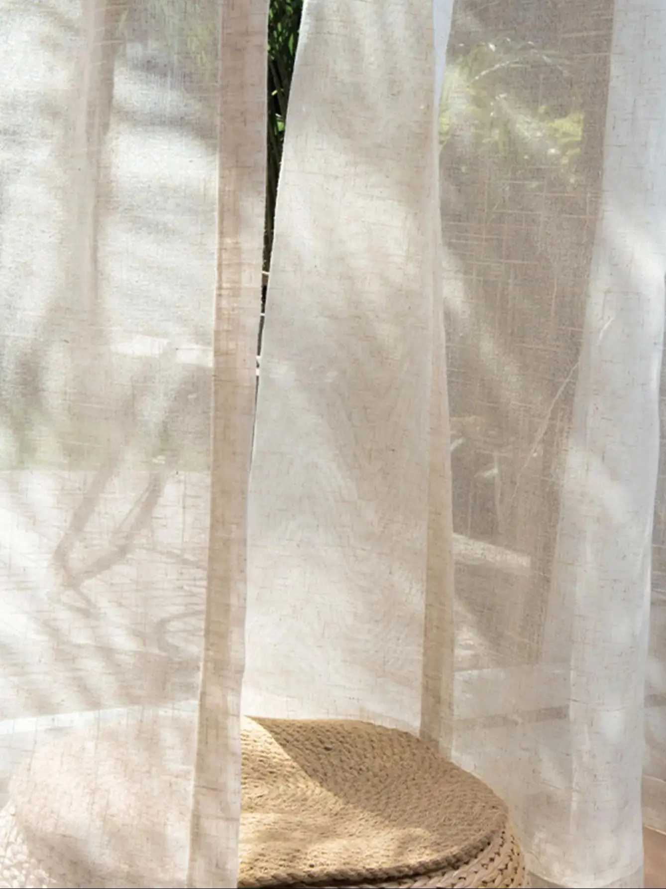 천연 리넨 커튼 리넨 질감 커튼 개인 정보 보호 빛 필터링 삼베 창 커튼 침실 거실