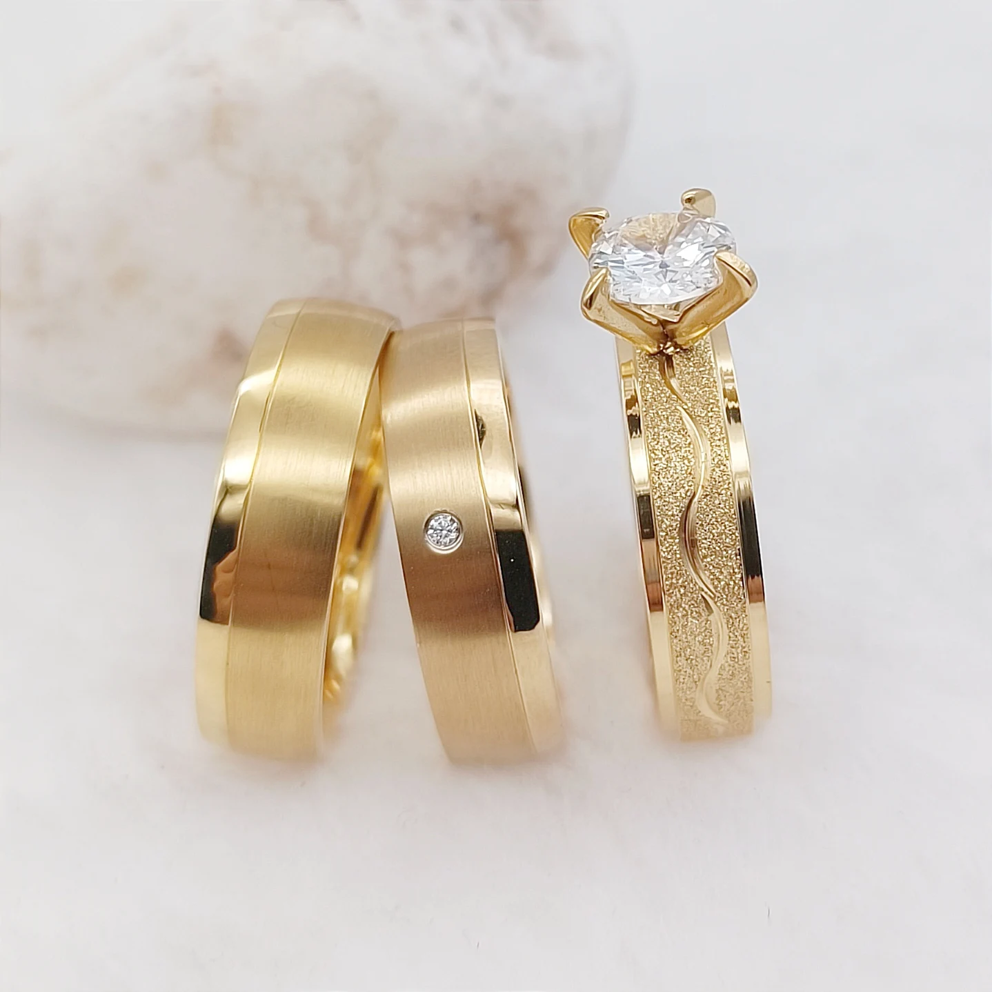 wedding rings | Couple rings gold, Engagement rings couple, Couple wedding  rings