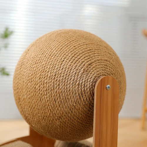 나무 고양이 긁는 도구, Sisal 고양이 긁는 공, 내마모성 그라인딩 발, 장난감 스크래치 보드, 고양이용 단단한 나무 스크레이퍼, 2 in 1 3