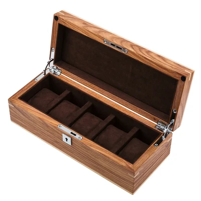2023 New Solid Wood Watch Storage Boxes Case YELLOW Watch Organizer With Lock Luxury Wristwatch Case Holder