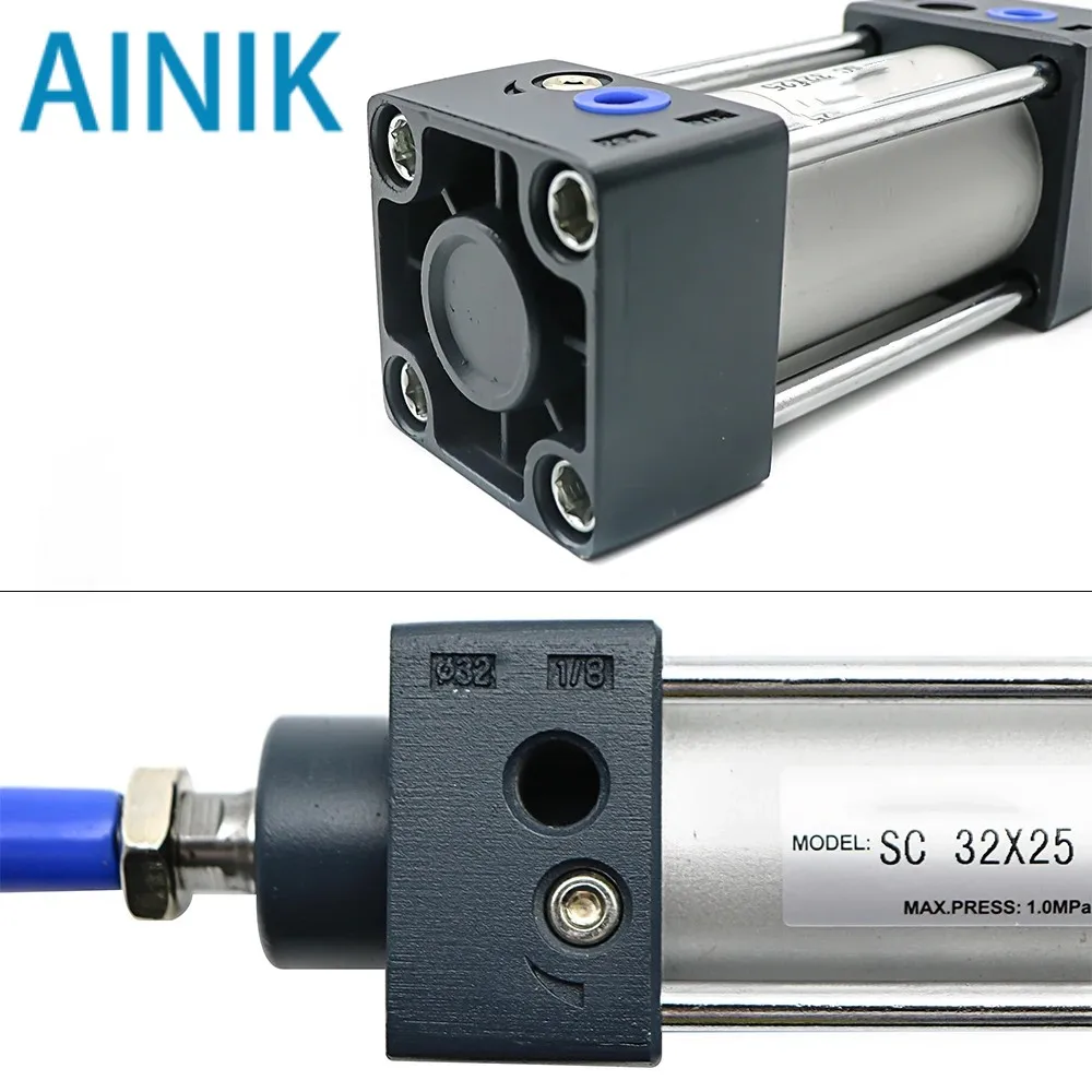 Пневматические цилиндры SC 32/40/50/63 мм | AliExpress