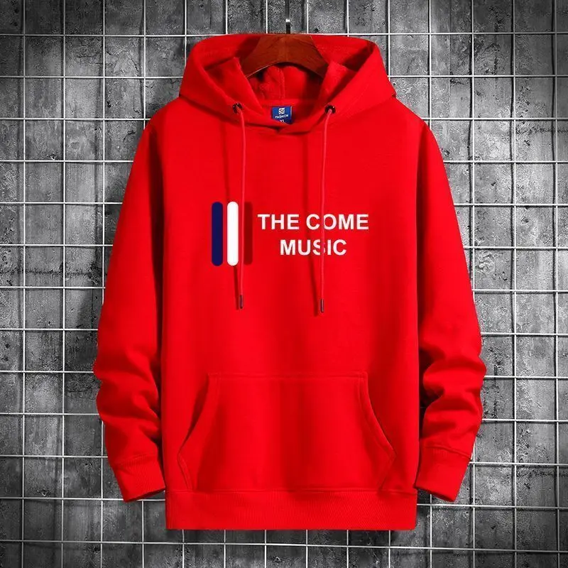 Fashion Hooded Loose Printed Letter Casual Hoodies Men's Clothing 2023 Autumn New Oversized Korean Tops All-match Sweatshirts