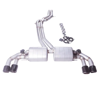 For the 2022 Porsche Cayenne GTS Turbo 4.0T exhaust muffler. 304 stainless steel remote control electric valve exhaust system