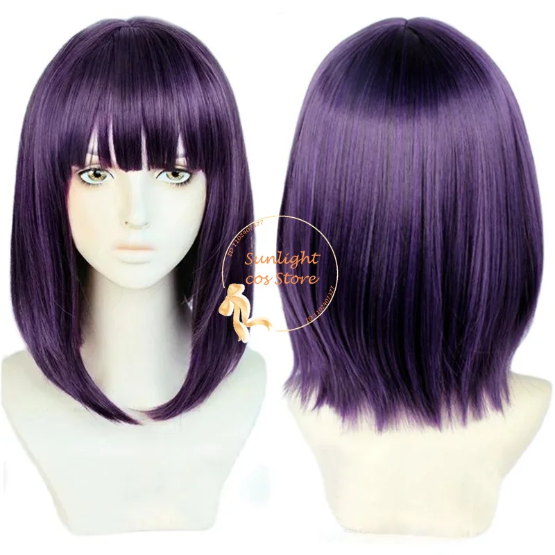 Anime Sailor Saturn Cosplay Wigs Scalp Purple Tomoe Hotaru Cosplay Wig Heat Resistant Hair Cosplay Anime Wigs In Stock + Wig Cap