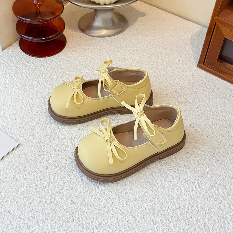 Girls Leather Flat Shoes for Spring Autumn