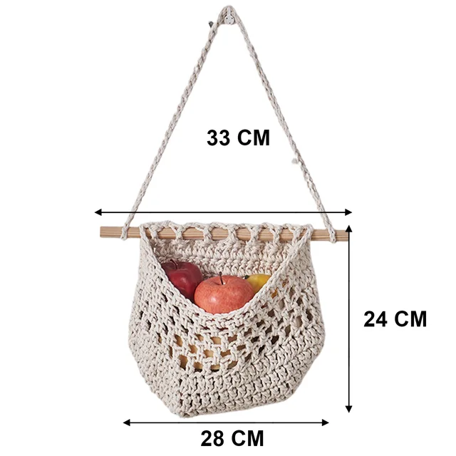 Függő Gyümölcskosár A Szekrény Alatt Kosár Szövött Háló Ajtó Mögött Gyümölcs Zöldségkonyhák Szervezőjének Tárolóhelye - Image 4