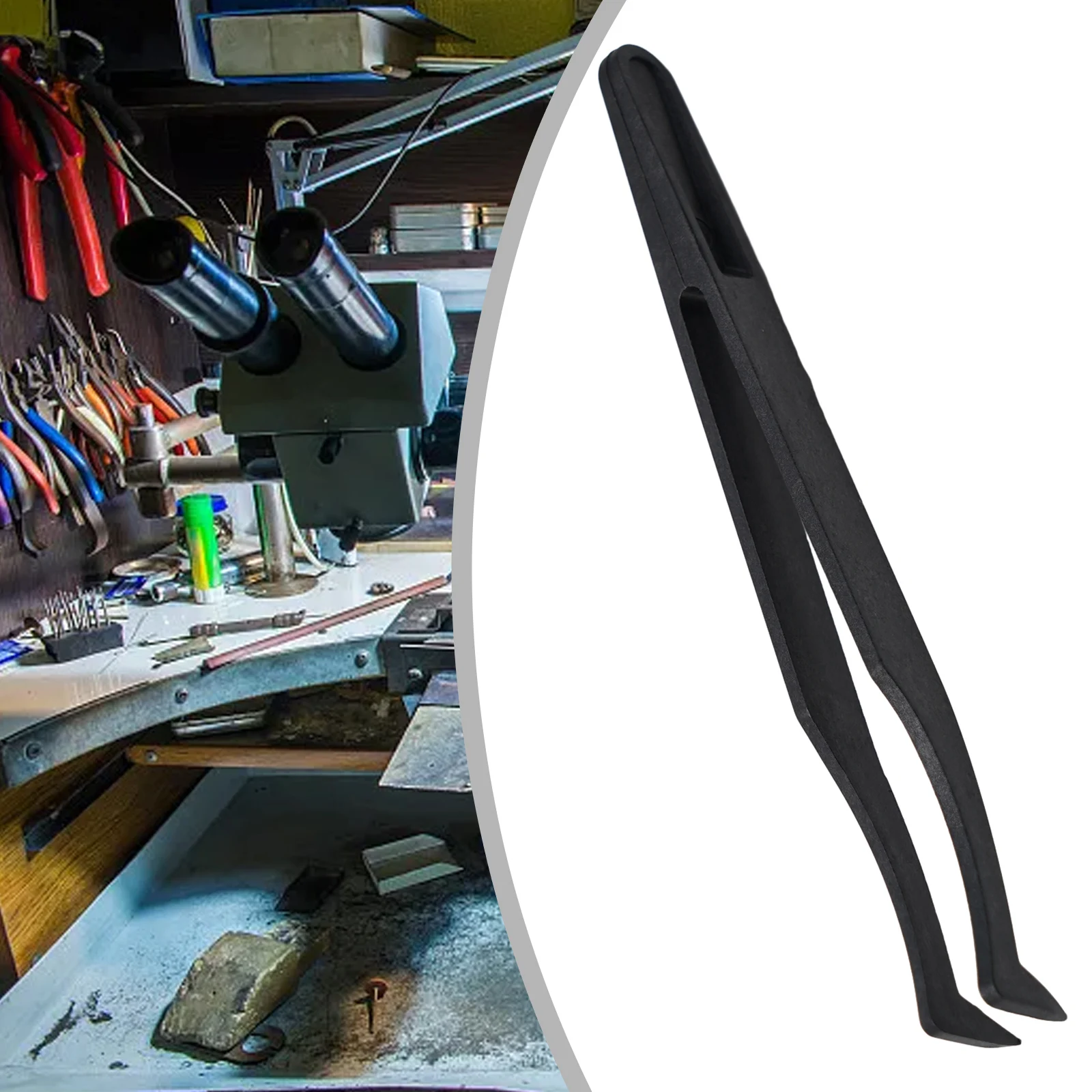 Description Picture 5 of item1pc Anti-Static Carbon Fiber Tweezers Precision Maintenance Industrial Repair Tool False Eyelash Tweezers 120mm Hand Tools