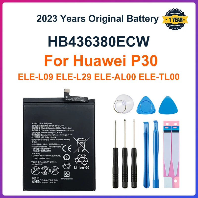 

HB436380ECW Оригинальная батарея для телефона для Huawei P30 ELE-L09 ELE-L29 ELE-AL00 ELE-TL00 3650mAh, сменные батареи, батарея