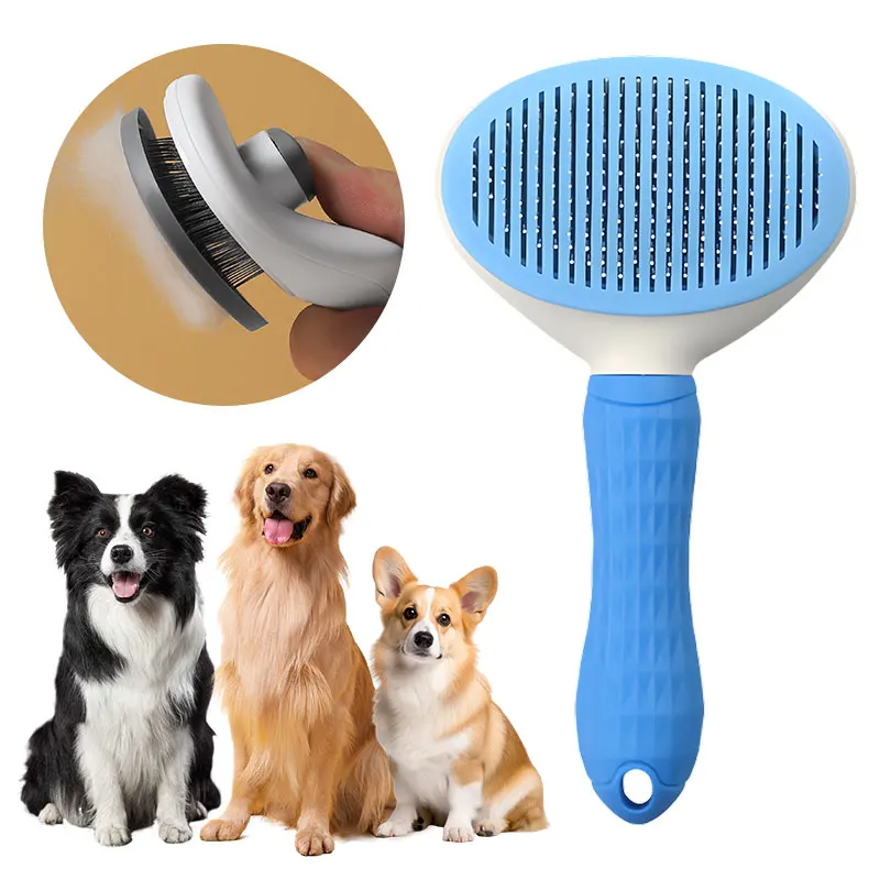 

Self-cleaning Pet Hair Remove Comb Cat Slicker Brush Pet Hair Removal Comb For Cats Grooming Brushes Dog Combs Cat Accessories