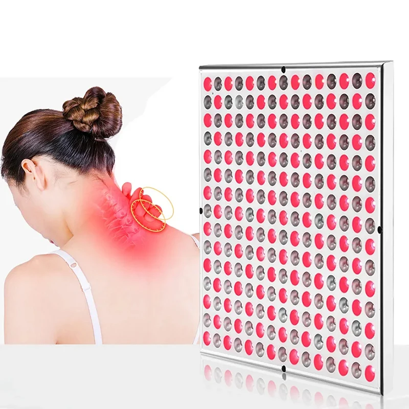 Red Light Therapy Panel 225 LED Red Light Therapy Panel Lamp 660nm 850nm Red Light For Body Pain Relief Blood Circulation Skin Beauty Massaging Lamp
